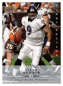 Steve McNair - Baltimore Ravens (NFL Football Card) 2008 Upper Deck First Edition # 12 Mint
