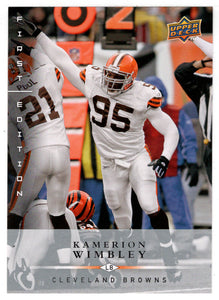 Kamerion Wimbley - Cleveland Browns (NFL Football Card) 2008 Upper Deck First Edition # 34 Mint