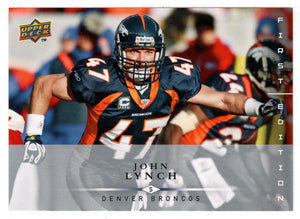 John Lynch - Denver Broncos (NFL Football Card) 2008 Upper Deck First Edition # 44 Mint