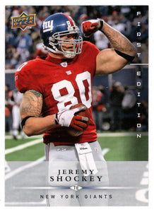 Jeremy Shockey - New York Giants (NFL Football Card) 2008 Upper Deck First Edition # 97 Mint