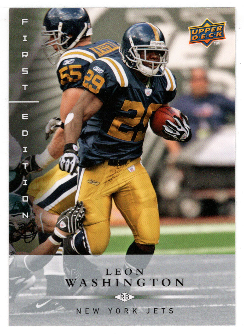 Leon Washington - New York Jets (NFL Football Card) 2008 Upper Deck First Edition # 101 Mint