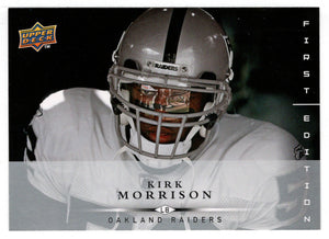 Kirk Morrison - Oakland Raiders (NFL Football Card) 2008 Upper Deck First Edition # 103 Mint