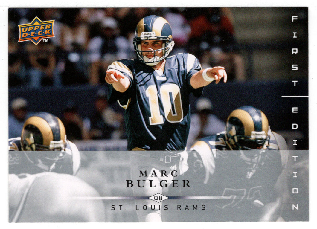 Marc Bulger - St. Louis Rams (NFL Football Card) 2008 Upper Deck First Edition # 133 Mint