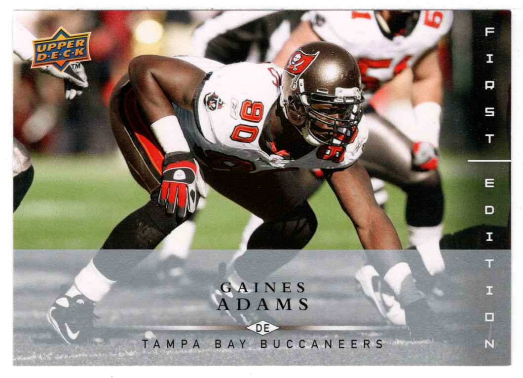Gaines Adams - Tampa Bay Buccaneers (NFL Football Card) 2008 Upper Deck First Edition # 140 Mint