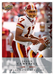 Jason Campbell - Washington Redskins (NFL Football Card) 2008 Upper Deck First Edition # 146 Mint