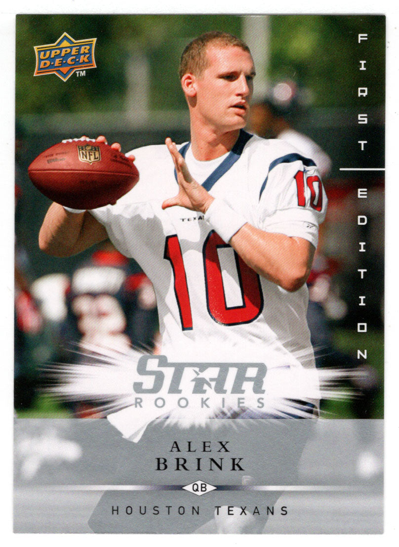 Alex Brink RC - Houston Texans (NFL Football Card) 2008 Upper Deck First Edition # 151 Mint