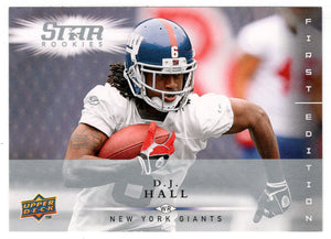 DJ Hall RC - New York Giants (NFL Football Card) 2008 Upper Deck First Edition # 158 Mint