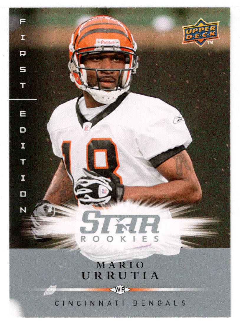 Mario Urrutia RC - Cincinnati Bengals (NFL Football Card) 2008 Upper Deck First Edition # 178 Mint