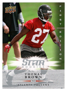 Thomas Brown RC - Atlanta Falcons (NFL Football Card) 2008 Upper Deck First Edition # 195 Mint