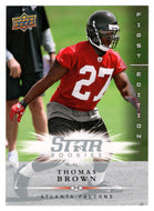 Thomas Brown RC - Atlanta Falcons (NFL Football Card) 2008 Upper Deck First Edition # 195 Mint