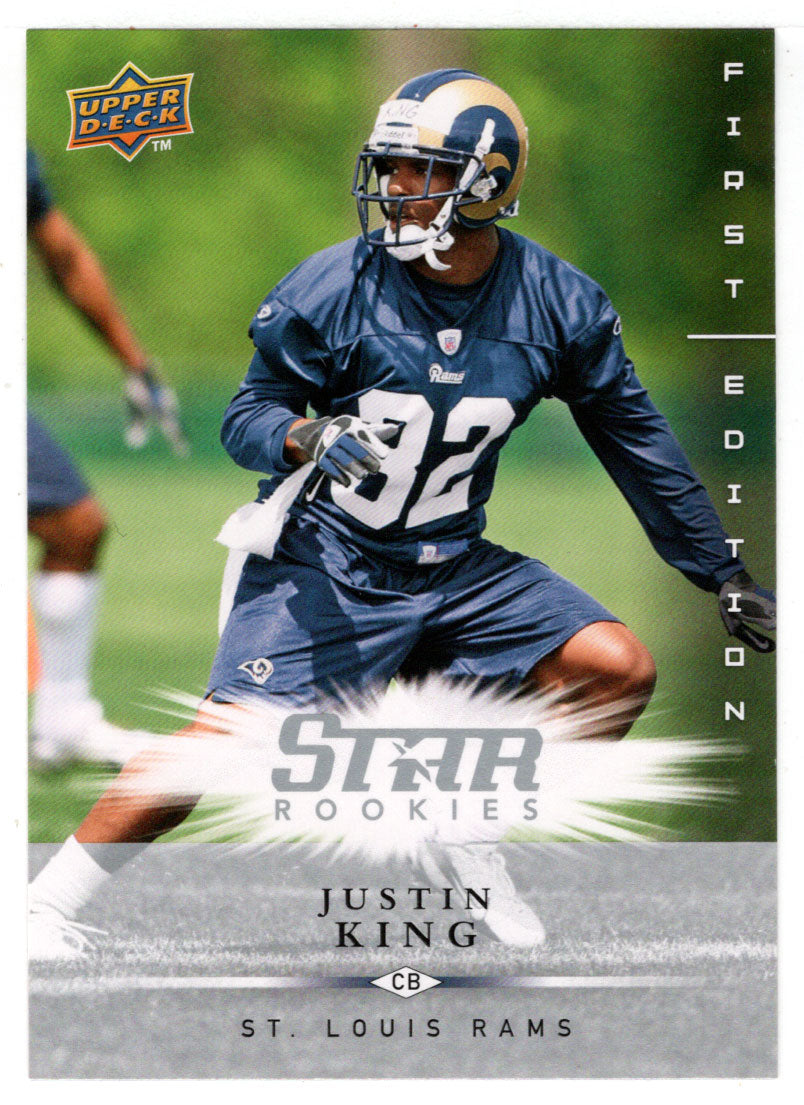 Justin King RC - St. Louis Rams (NFL Football Card) 2008 Upper Deck First Edition # 216 Mint