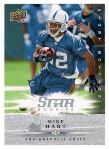 Mike Hart RC - Indianapolis Colts (NFL Football Card) 2008 Upper Deck First Edition # 222 Mint