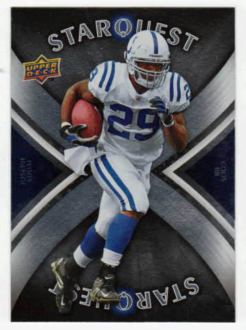 Joseph Addai - Indianapolis Colts - StarQuest (NFL Football Card) 2008 Upper Deck First Edition # SQ-17 Mint