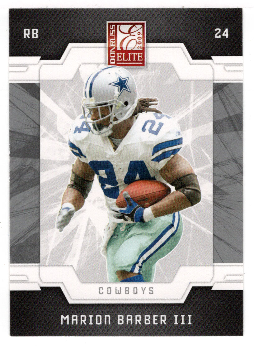 Marion Barber - Dallas Cowboys (NFL Football Card) 2009 Donruss Elite # 29 Mint