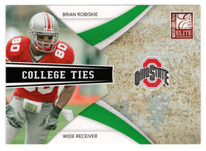 Brian Robiskie 359/899 (NFL Football Card) 2009 Donruss Elite College Ties Green # 2 Mint