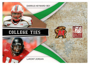 Darrius Heyward-Bey - LaMont Jordan 884/899 (NFL Football Card) 2009 Donruss Elite College Ties Green Combos # 23 Mint