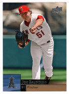 Joe Saunders - Los Angeles Angels (MLB Baseball Card) 2009 Upper Deck # 187 Mint