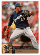 Yovani Gallardo - Milwaukee Brewers (MLB Baseball Card) 2009 Upper Deck # 213 Mint