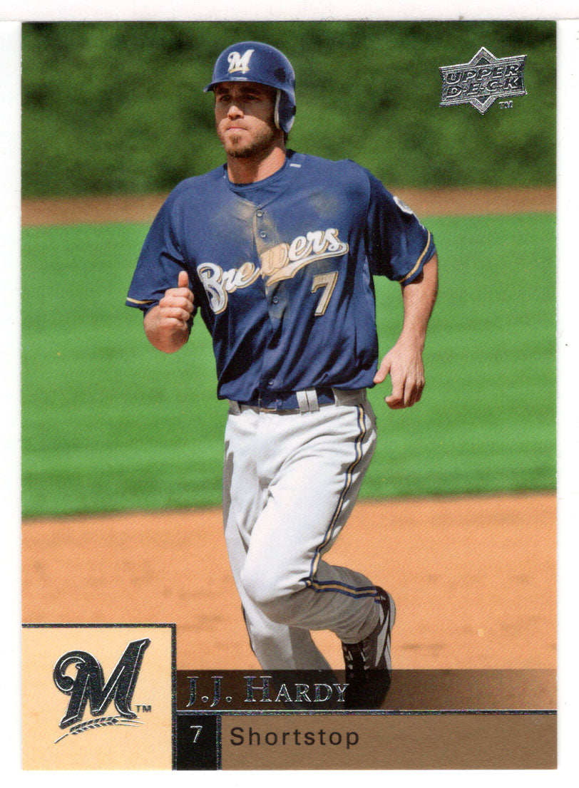 J.J. Hardy - Milwaukee Brewers (MLB Baseball Card) 2009 Upper Deck # 222 Mint