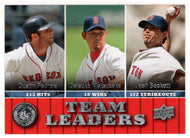 Dustin Pedroia - Daisuke Matsuzaka - Josh Beckett - Boston Red Sox Team Leaders (MLB Baseball Card) 2009 Upper Deck # 431 Mint