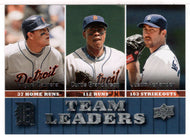 Miguel Cabrera - Curtis Granderson - Justin Verlander - Detroit Tigers Team Leaders (MLB Baseball Card) 2009 Upper Deck # 437 Mint