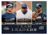 Ryan Braun - Prince Fielder - Ben Sheets - Milwaukee Brewers Team Leaders (MLB Baseball Card) 2009 Upper Deck # 439 Mint