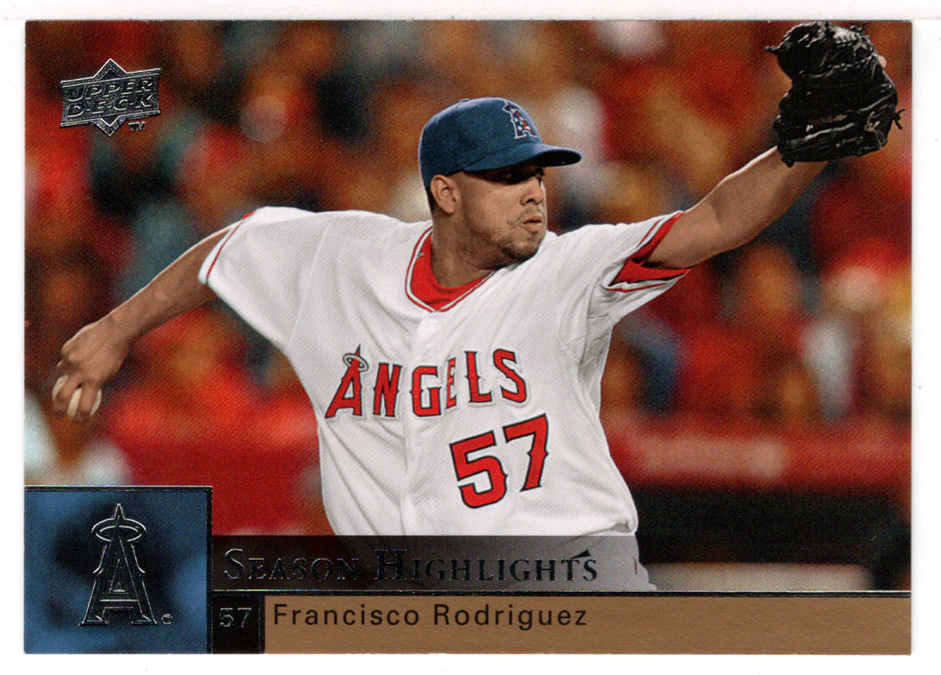 Francisco Rodriguez - Los Angeles Angels Season Highlights (MLB Baseball Card) 2009 Upper Deck # 468 Mint