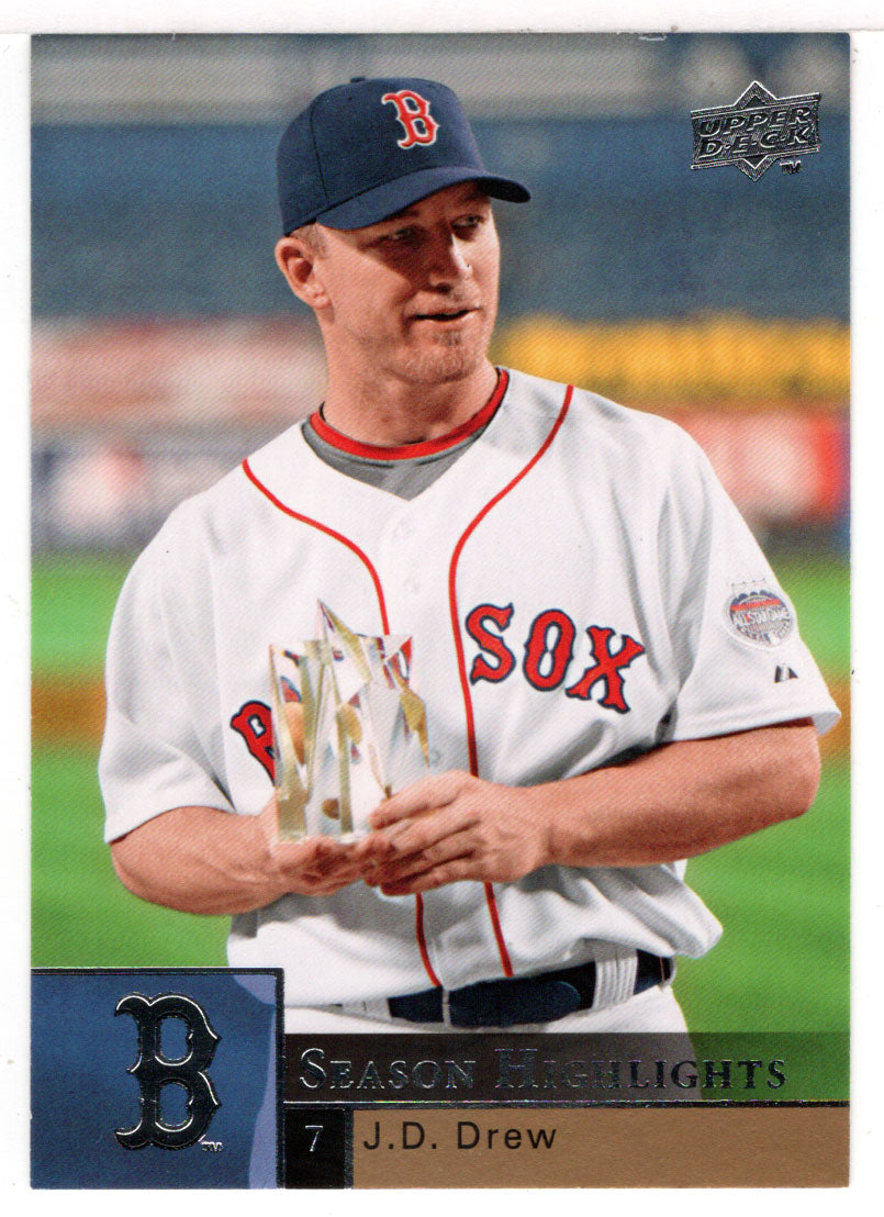 J.D. Drew - Boston Red Sox Season Highlights (MLB Baseball Card) 2009 Upper Deck # 470 Mint