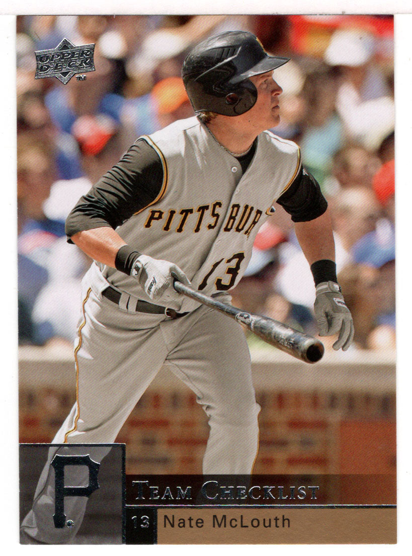 Nate McLouth - Pittsburgh Pirates Team Checklist (MLB Baseball Card) 2009 Upper Deck # 480 Mint