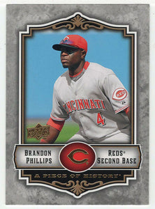 Brandon Phillips - Cincinnati Reds (MLB Baseball Card) 2009 Upper Deck A Piece of History # 26 Mint