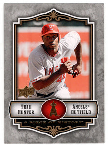Torii Hunter - Los Angeles Angels (MLB Baseball Card) 2009 Upper Deck A Piece of History # 46 Mint