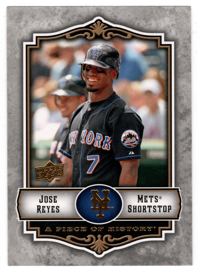 Jose Reyes - New York Mets (MLB Baseball Card) 2009 Upper Deck A Piece of History # 57 Mint