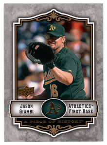 Jason Giambi - Oakland Athletics (MLB Baseball Card) 2009 Upper Deck A Piece of History # 70 Mint