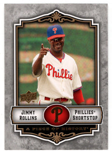 Jimmy Rollins - Philadelphia Phillies (MLB Baseball Card) 2009 Upper Deck A Piece of History # 73 Mint