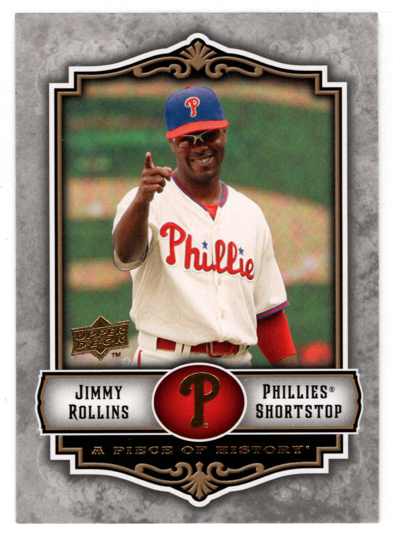 Jimmy Rollins - Philadelphia Phillies (MLB Baseball Card) 2009 Upper Deck A Piece of History # 73 Mint