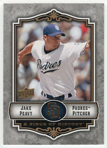 Jake Peavy - San Diego Padres (MLB Baseball Card) 2009 Upper Deck A Piece of History # 78 Mint
