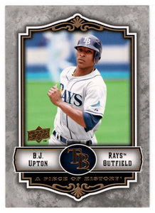 B.J. Upton - Tampa Bay Rays (MLB Baseball Card) 2009 Upper Deck A Piece of History # 89 Mint