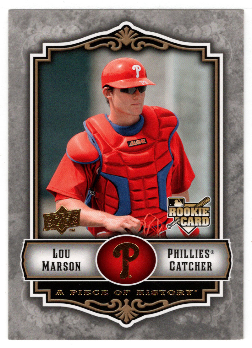 Lou Marson - Philadelphia Phillies (MLB Baseball Card) 2009 Upper Deck A Piece of History # 124 Mint
