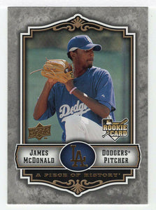 James McDonald RC - Los Angeles Dodgers (MLB Baseball Card) 2009 Upper Deck A Piece of History # 126 Mint