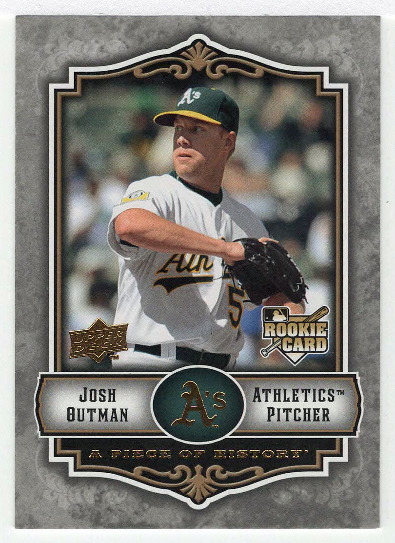 Josh Outman RC - Oakland Athletics (MLB Baseball Card) 2009 Upper Deck A Piece of History # 130 Mint