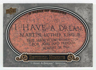 I Have A Dream Speech - Historical Moments (MLB Baseball Card) 2009 Upper Deck A Piece of History # 155 Mint