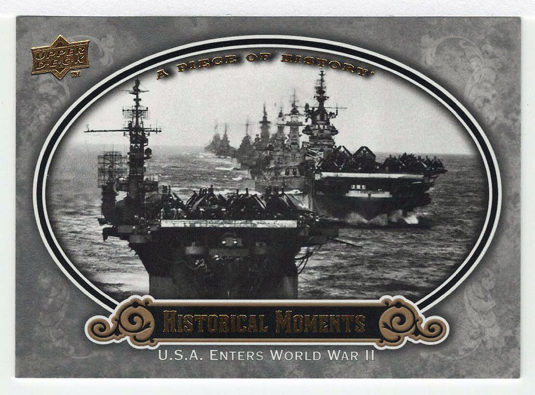 U.S.A. Enters World War II - Historical Moments (MLB Baseball Card) 2009 Upper Deck A Piece of History # 160 Mint
