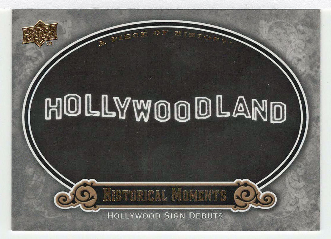Hollywood Sign Debuts - Historical Moments (MLB Baseball Card) 2009 Upper Deck A Piece of History # 170 Mint