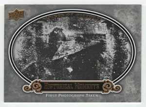 First Photograph Taken - Historical Moments (MLB Baseball Card) 2009 Upper Deck A Piece of History # 181 Mint