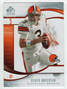 Derek Anderson - Cleveland Browns (NFL Football Card) 2009 Upper Deck SP Signature # 4 Mint