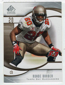 Ronde Barber - Tampa Bay Buccaneers (NFL Football Card) 2009 Upper Deck SP Signature # 8 Mint