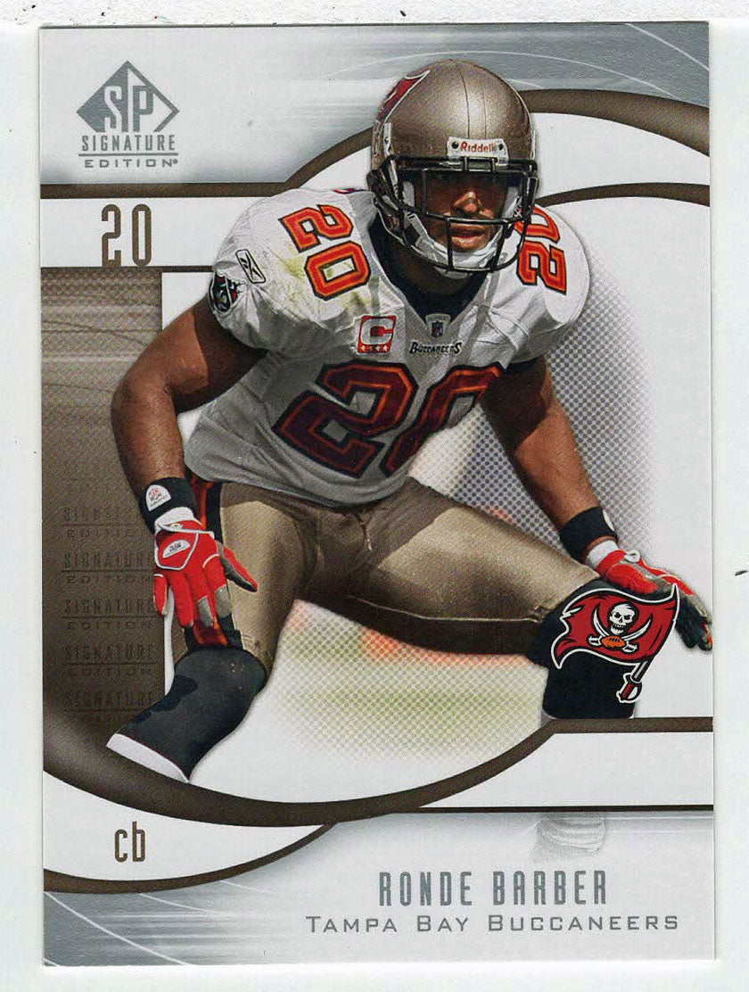 Ronde Barber - Tampa Bay Buccaneers (NFL Football Card) 2009 Upper Deck SP Signature # 8 Mint