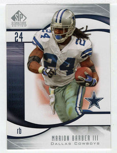 Marion Barber - Dallas Cowboys (NFL Football Card) 2009 Upper Deck SP Signature # 9 Mint