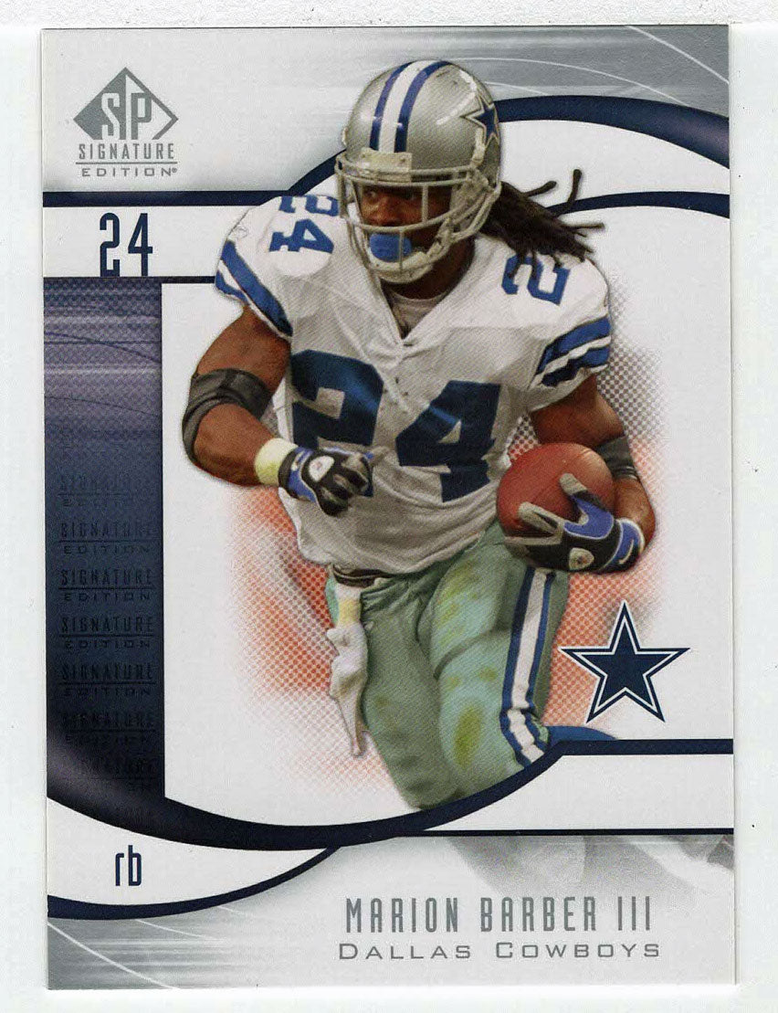 Marion Barber - Dallas Cowboys (NFL Football Card) 2009 Upper Deck SP Signature # 9 Mint