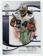 Marion Barber - Dallas Cowboys (NFL Football Card) 2009 Upper Deck SP Signature # 9 Mint